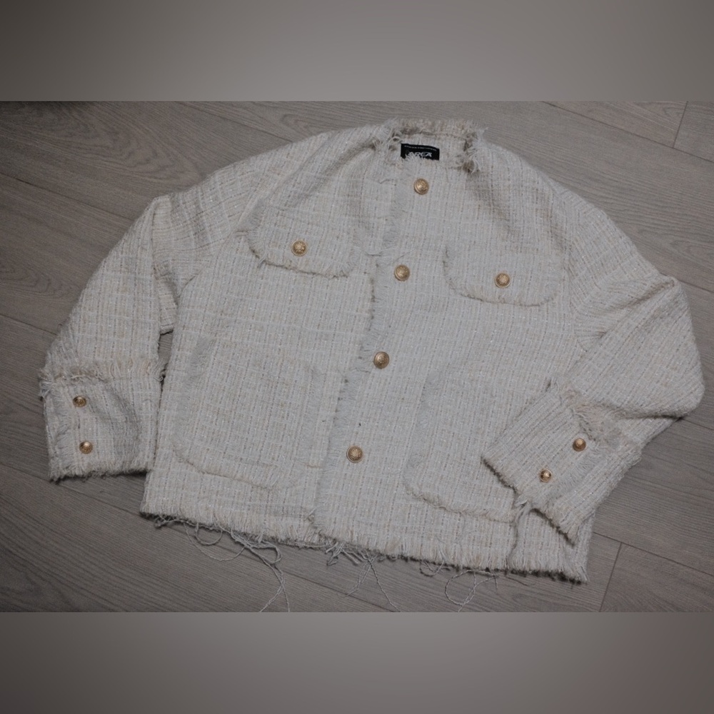 Elegant Tweed Blazer and Shorts Set (2Piece)